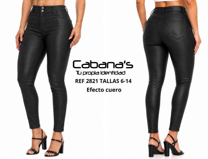 Jeans Efecto Cuero