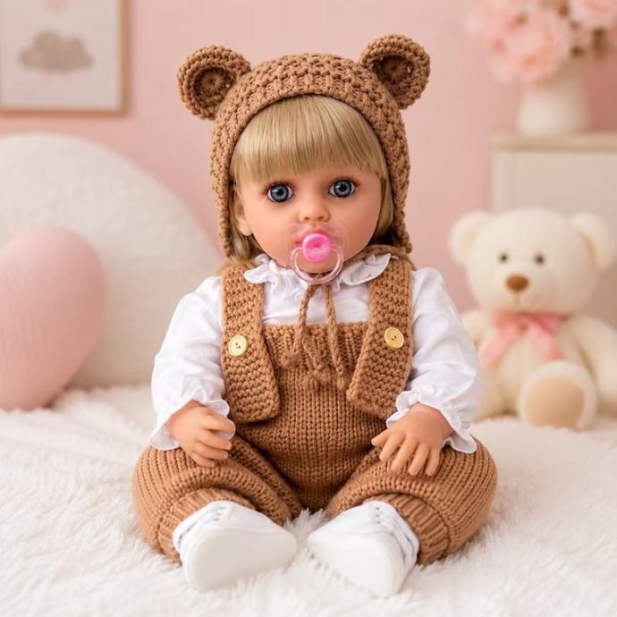Muñeca Bebé Realista Reborn Funciones Inteligentes De 55 Cms