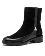 BOTIN EN CUERO  RVG - Negro