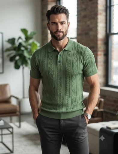 Camiseta  Polo Texturizada