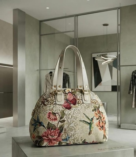 Bolso En Gobelino  Estampado